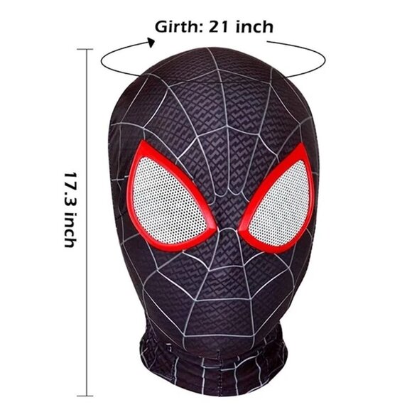 Spider-Man Mask Spiderman Movie Hero Costume Cosplay Props 3D Masks Adult Size - Picture 3 of 5
